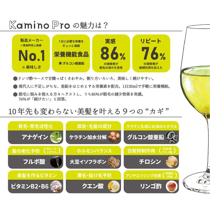 フローラ FLORA KaminoPro 2本セット 育毛ドリンク 飲むヘアケア 栄養