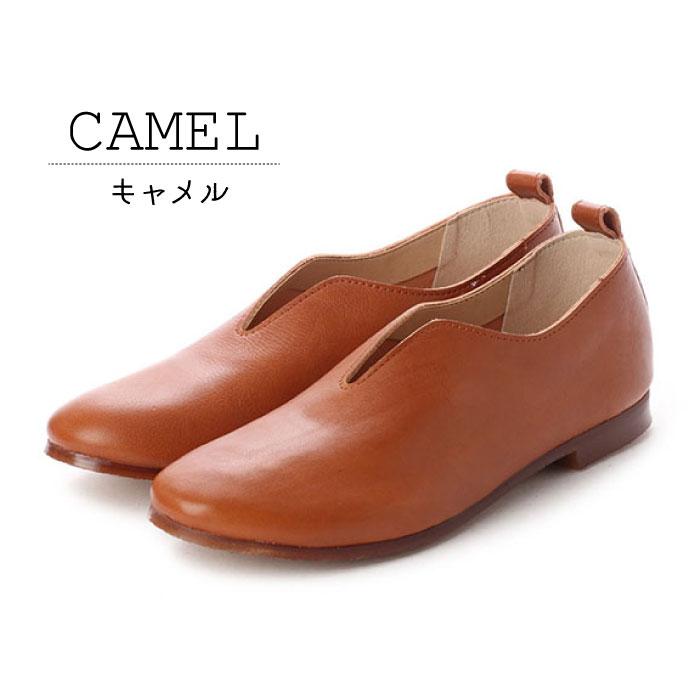 レシピ Recipe 靴 スリッポン Vカット フラットシューズ レディース 本