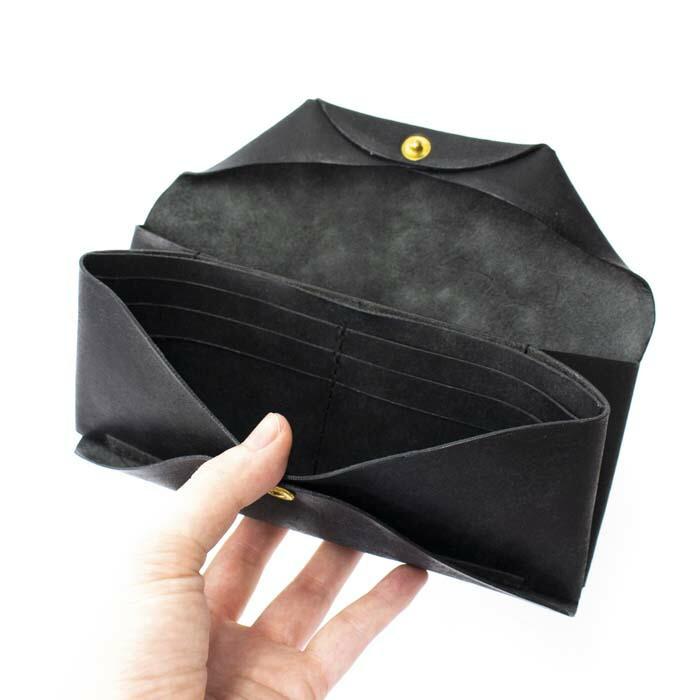 saranam（サラナン） 長財布 本革 かぶせ おしゃれ ロングウォレット
