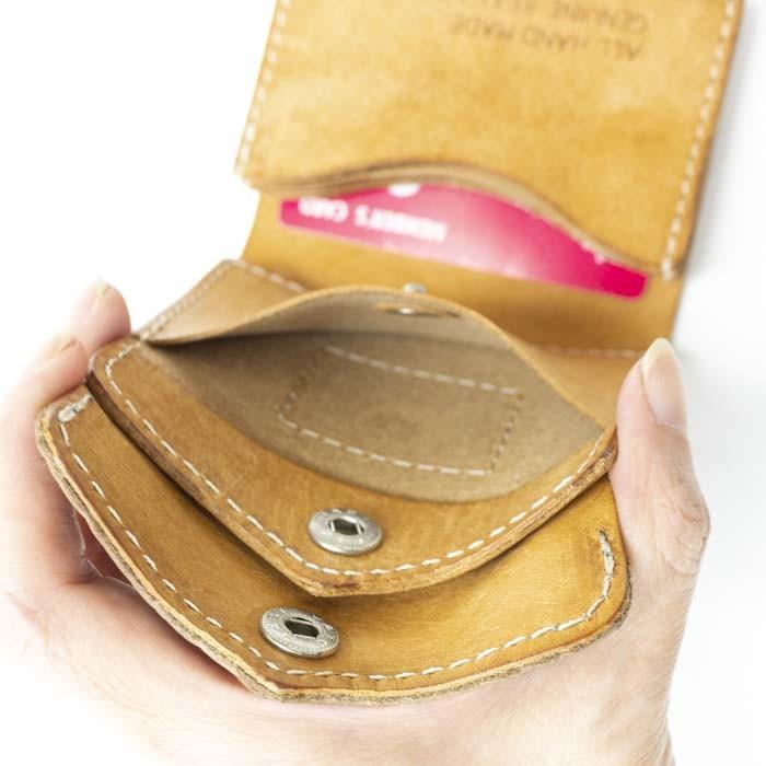 三つ折り財布 saranam サラナン ミニ財布 レディース メンズ 本革 牛革