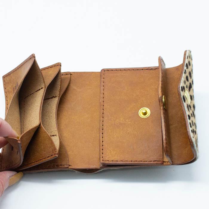 saranam サラナン 三つ折り財布 ミニ財布 レディース メンズ 牛革