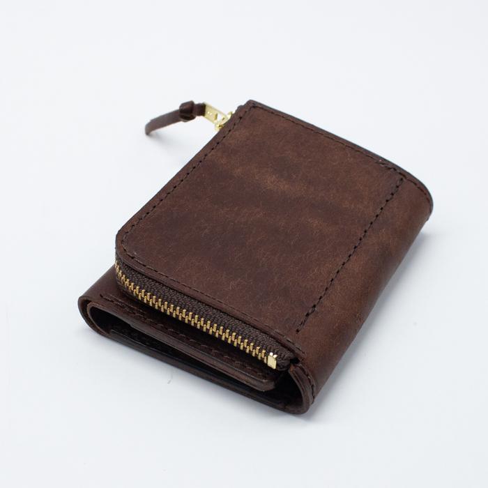 saranam サラナン 三つ折り財布 ミニ財布 レディース メンズ 牛革