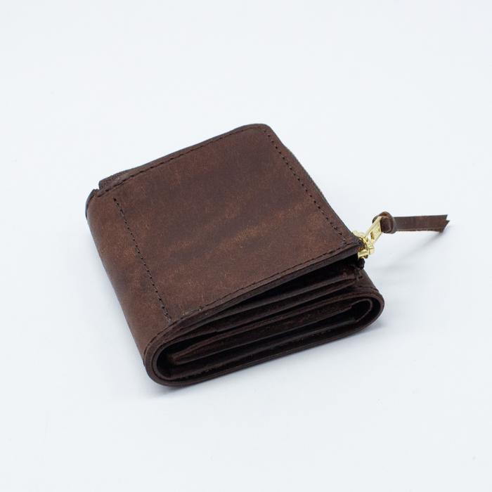 saranam サラナン 三つ折り財布 ミニ財布 レディース メンズ 牛革