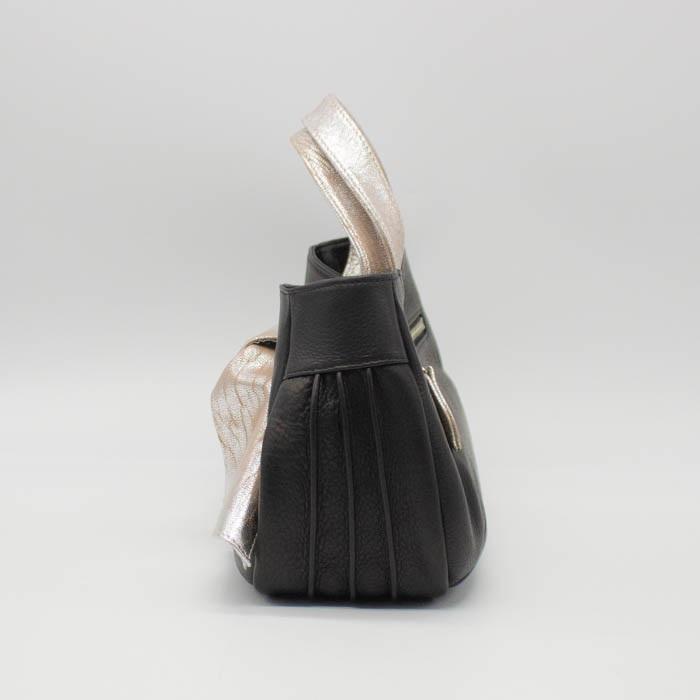 ハンドバッグ via doan ヴィアドアン 牛革 本革 横型 リボン 手さげ