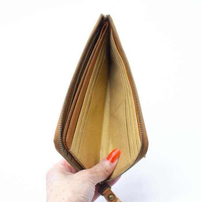 VIADOAN（ヴィアドアン） 長財布 牛革 本革 ベーカリー パン柄 L字型