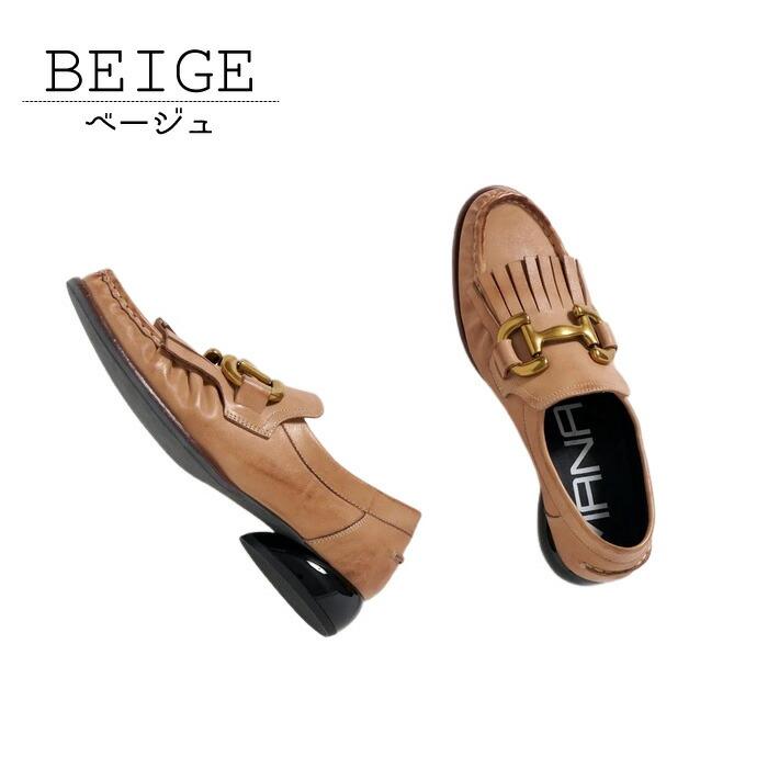 MANA（マナ） ローファー レディース ビット フリンジ ブラック