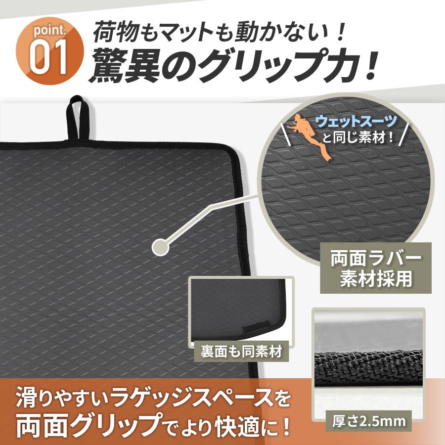 スズキ ジムニー JB64 シエラ JB74 専用 ラゲッジマット 荷台マット トランク 後部シート対応 発泡ラバー素材 キズ防止 IMP212 カー用品 セイワ(SEIWA) 父の日｜carlife｜04