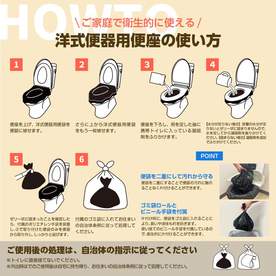セイワ(SEIWA) 防災グッズ 簡易トイレ・洋式便器用便袋・処理用手袋