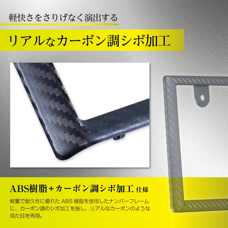 SEIWA（セイワ） 車外用品 ナンバーフレーム カーボン調 シボ加工