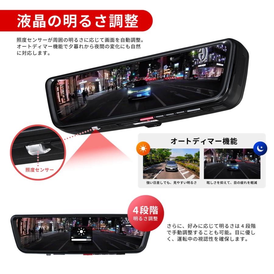 PIXYDA Jeep ラングラー デジタルミラー ミラーLCDドライブレコーダー+