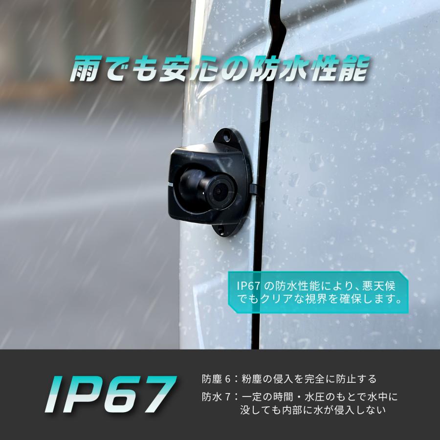 電子サイドミラー RAY30 グリップスマートドアミラー 24V車用 左後方の死角をカバー 112万画素タッチパネルモニター  アシストグリップ取付  セイワ(SEIWA) | PIXYDA | 06