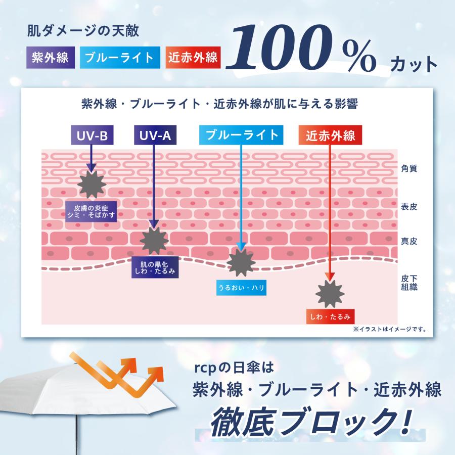 ラディクール Radi-Cool 日傘 晴雨兼用 軽量 折りたたみ傘 大きめ 100cm 逆戻り防止機能 遮熱 遮光 UVカット RCP10 SEIWA（セイワ）の画像