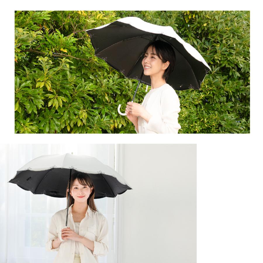 ラディクール Radi-Cool 日傘 晴雨兼用 折りたたみ傘 刺繍レース 2way収納 長傘 手動 遮熱 遮光 UVカット 熱中症 紫外線対策 レース RCP14 SEIWA（セイワ） | SEIWA | 15