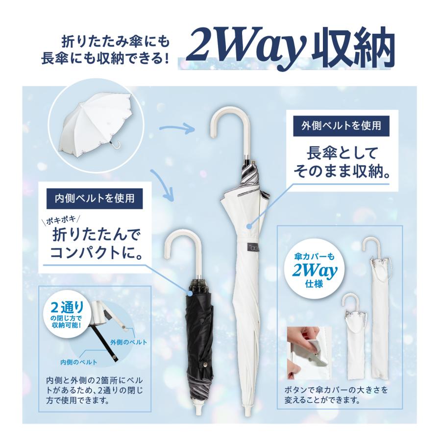 SEIWA（セイワ） ラディクール 日傘 刺繍レース 2way収納 手動開閉