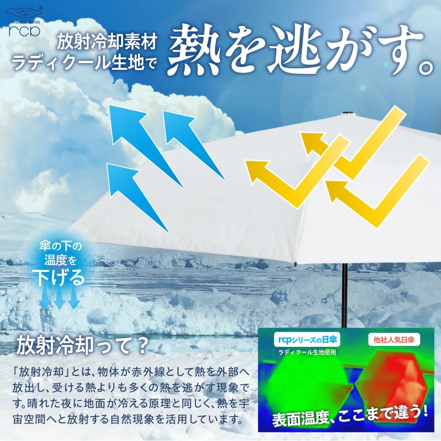 ラディクール 日傘 メンズ 超軽量207g スマホサイズ 収納16cm 折りたたみ傘 放射冷却 Radi-Cool 完全遮光 UVカット100% UPF50+ 遮熱57% 晴雨兼用 グレー RCP17 | SEIWA | 04