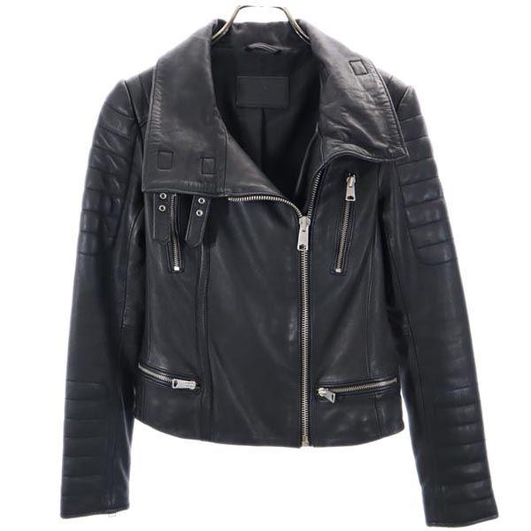 ALLSAINTS オールセインツ 羊革 レザージャケット UK2 黒 本皮 