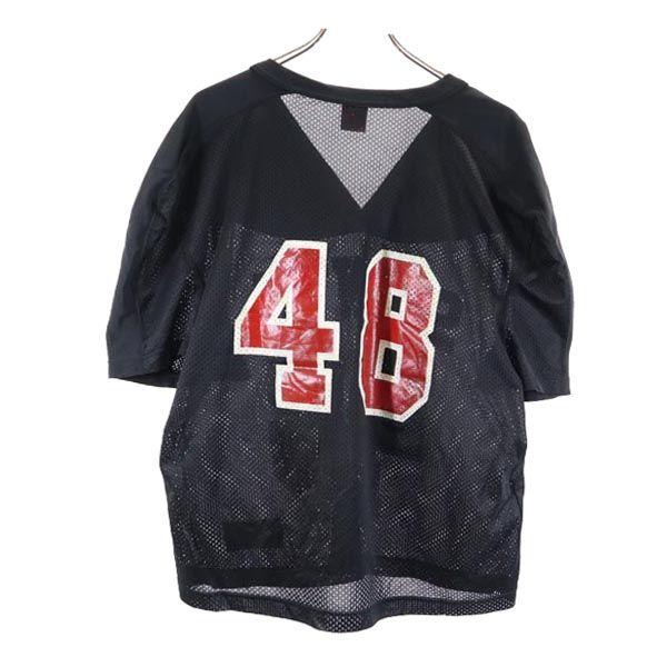NIKE ナイキ USA製 背番号48 アメリカンフットボール 半袖 ウェア L ブラック アメフト メンズ 古着 中古 | NIKE | 01