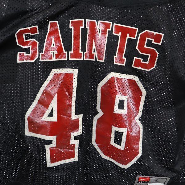 NIKE ナイキ USA製 背番号48 アメリカンフットボール 半袖 ウェア L ブラック アメフト メンズ 古着 中古 | NIKE | 05