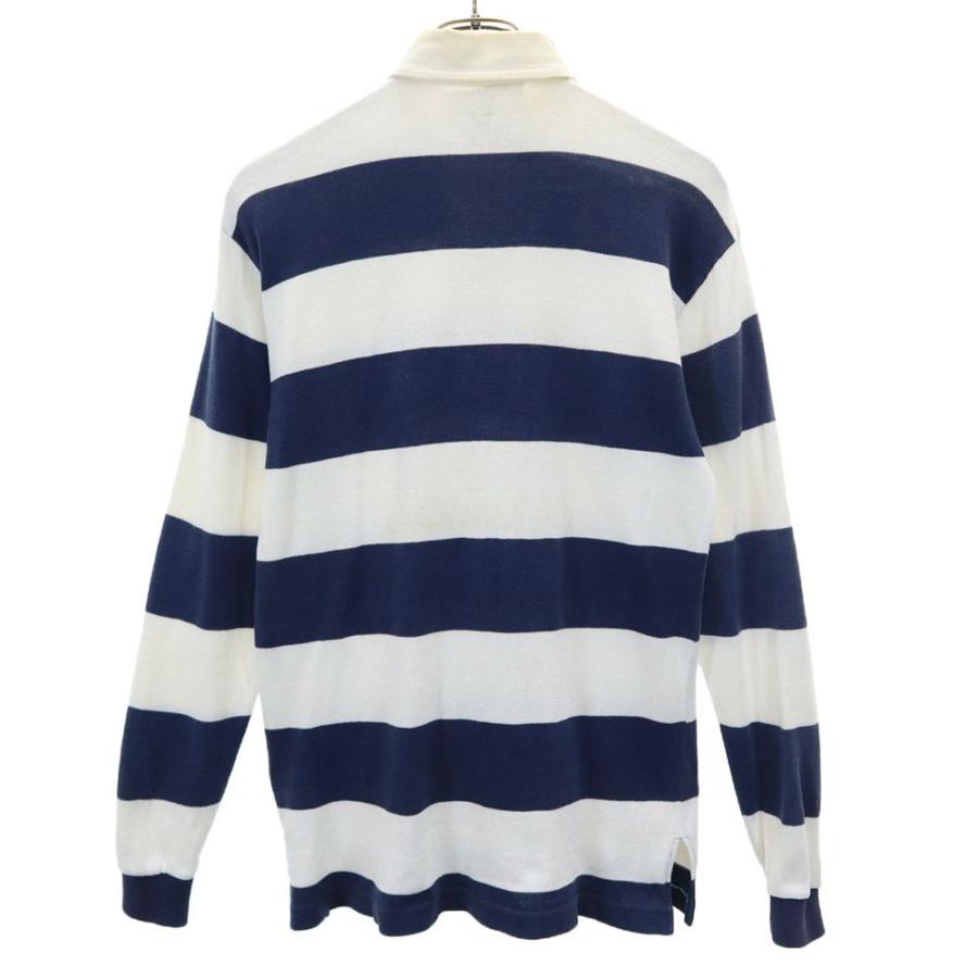 INTERNATIONAL RUGBY JERSEY ボーダー柄 ラグビー 長袖 ラガーシャツ M ネイビー×ホワイト ニット ジャージ メンズ 古着 中古 |  | 01