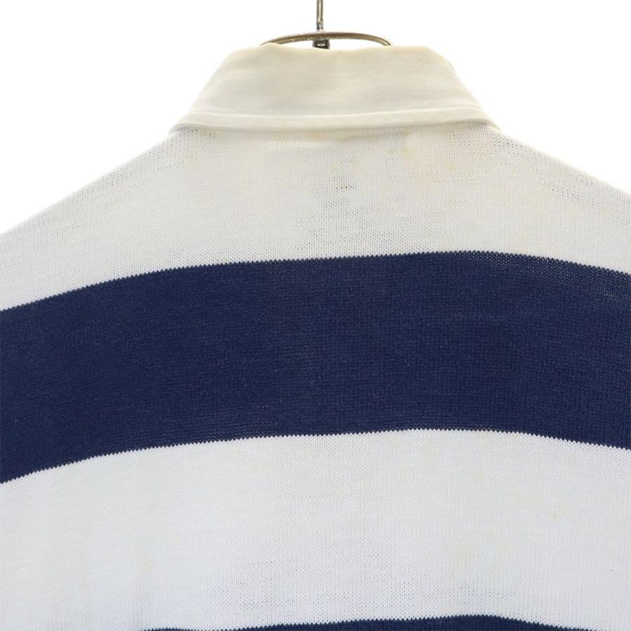 INTERNATIONAL RUGBY JERSEY ボーダー柄 ラグビー 長袖 ラガーシャツ M ネイビー×ホワイト ニット ジャージ メンズ 古着 中古 |  | 02
