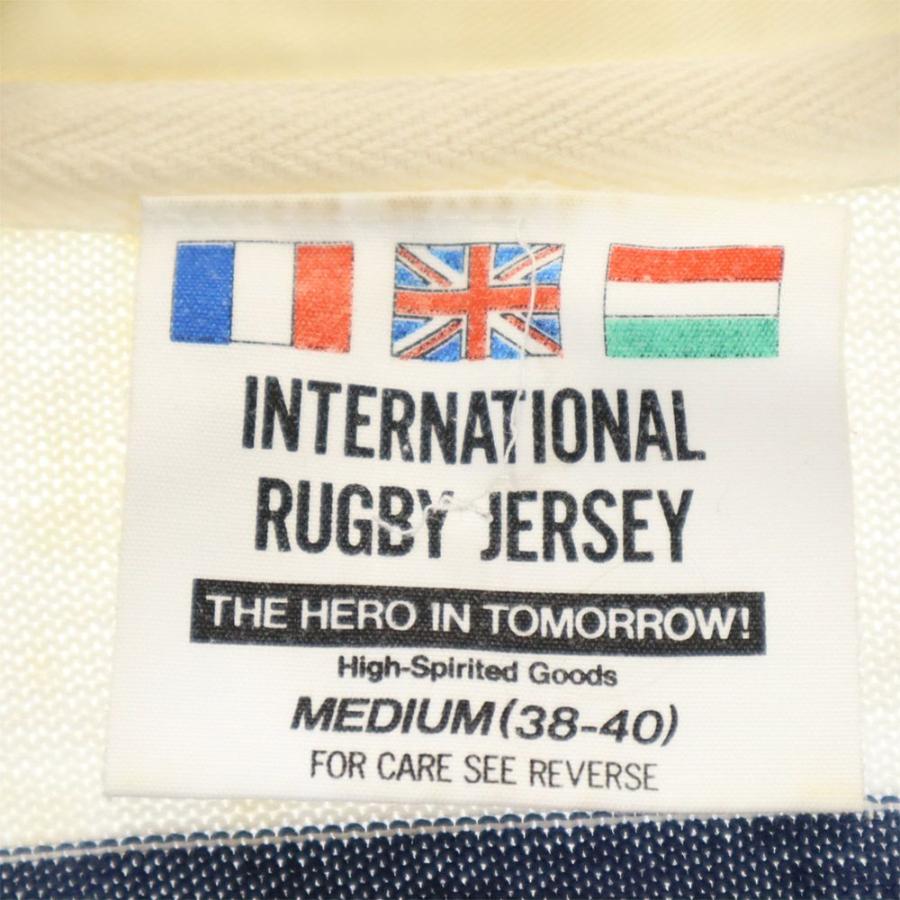 INTERNATIONAL RUGBY JERSEY ボーダー柄 ラグビー 長袖 ラガーシャツ M ネイビー×ホワイト ニット ジャージ メンズ 古着 中古 |  | 07