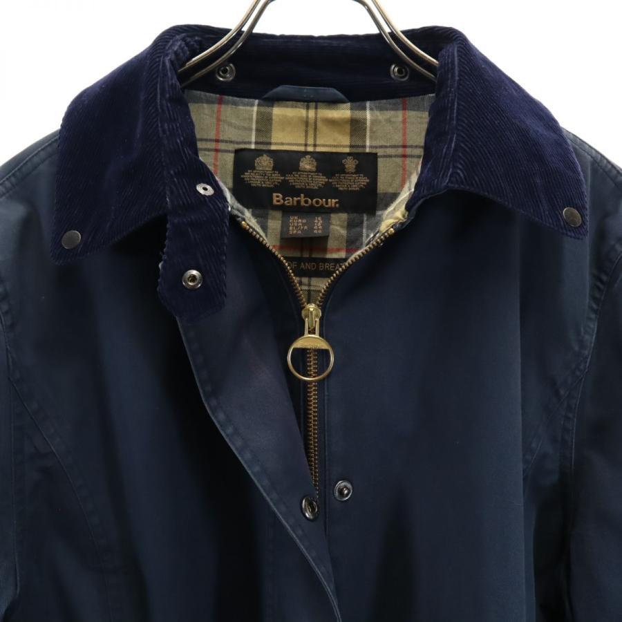 Barbour バブアー 襟コーデュロイ ロングコート 12 ネイビー Barbour バブアー 襟コーデュロイ ロングコート 12 ネイビー