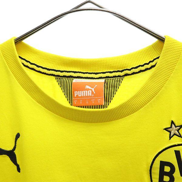 PUMA プーマ ボルシアドルトムント ロゴワッペン 半袖 Tシャツ S イエロー クルーネック メンズ 古着 中古 | PUMA | 02