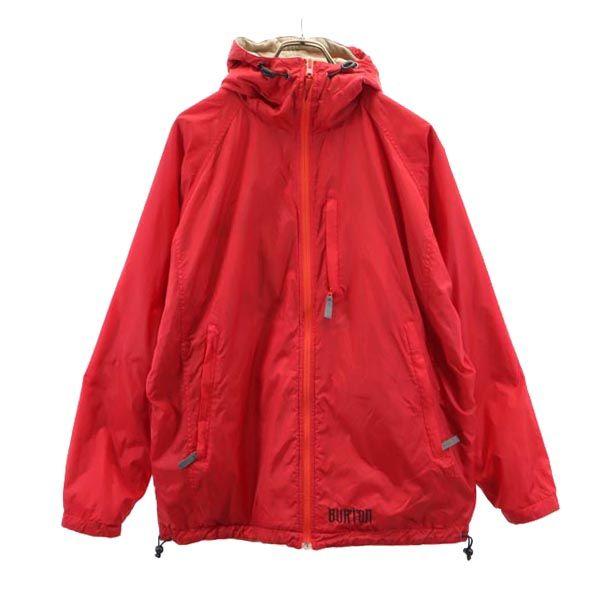 古着 BURTON バートン リバーシブル フードジャケット M ベージュ×レッド メンズ BURTON（バートン） リバーシブル フードジャケット M ベージュ×レッド