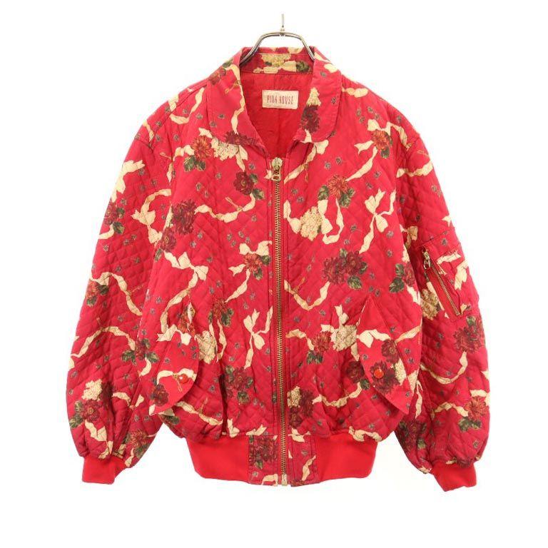 PINK HOUSE ピンクハウス ブルゾン 花柄 中綿 総柄 キルティング