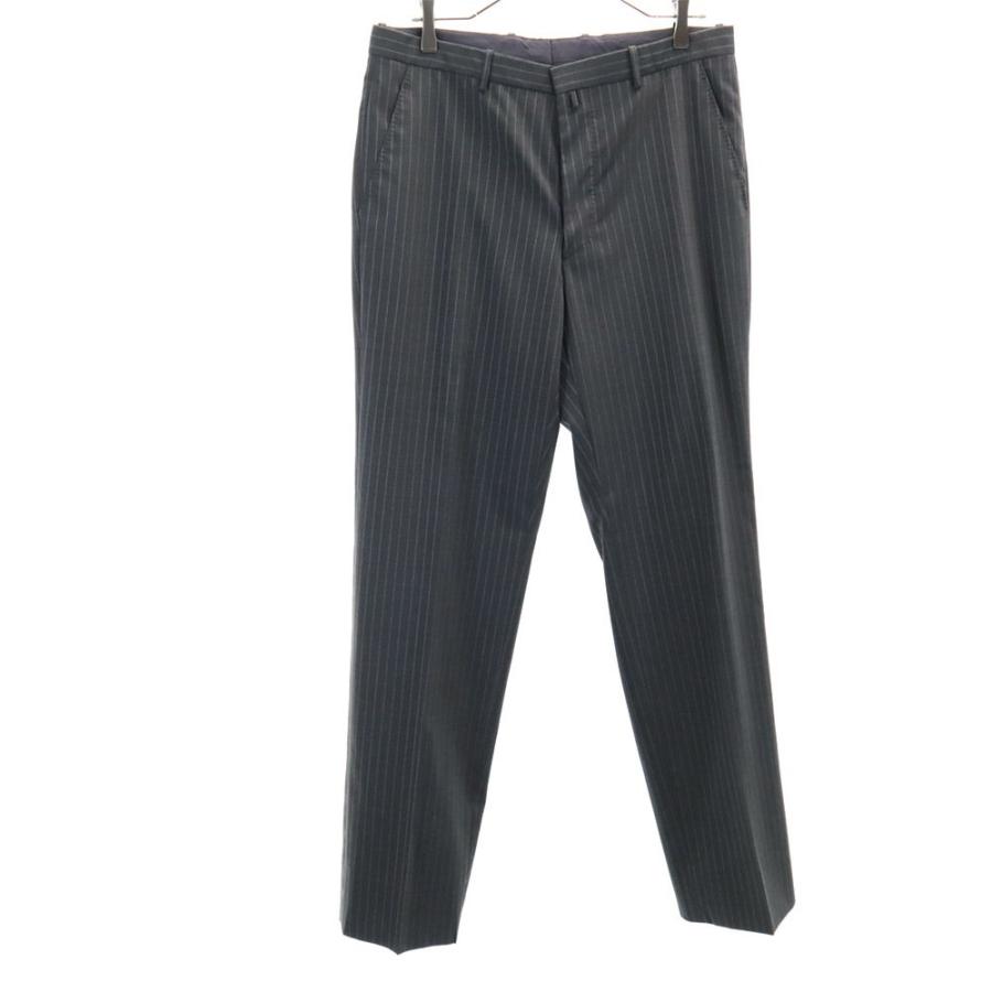 JIL SANDER ジルサンダー テーラーメイド ストライプ スーツ 上下セットアップ 48 グレー系 ボタンフライ メンズ 古着 中古_6