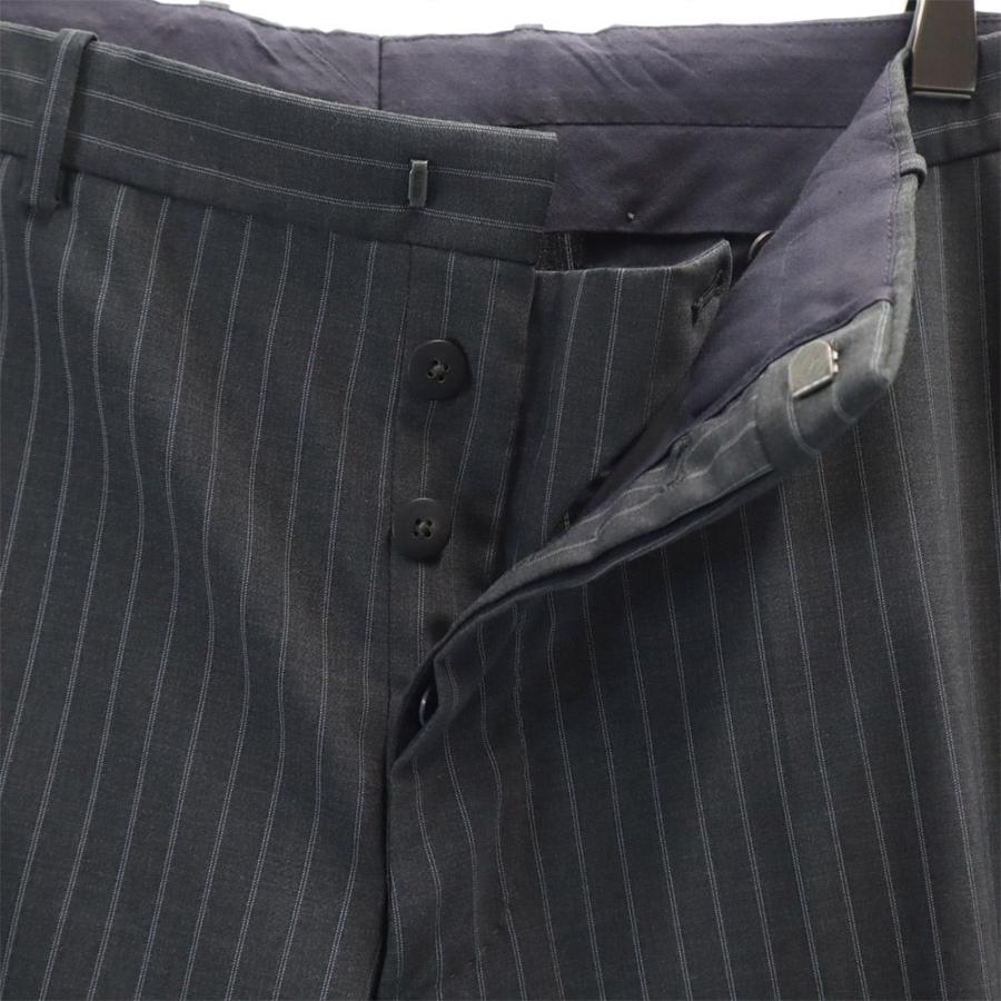JIL SANDER ジルサンダー テーラーメイド ストライプ スーツ 上下セットアップ 48 グレー系 ボタンフライ メンズ 古着 中古_7
