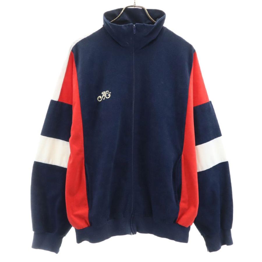 EURO ユーロ 70s 80s ヴィンテージ 起毛 ジップジャケット ネイビー