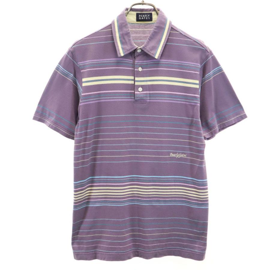 ★新品・未使用★　PEARLY GATES ポロシャツ　ボーダー 半袖　４/M PEARLY GATES（パーリーゲイツ） ボーダー柄 ゴルフ 半袖 ポロシャツ 4