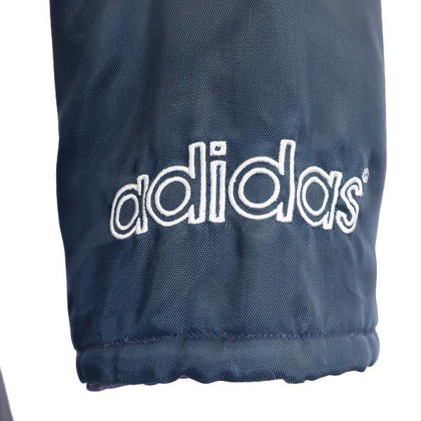 アディダス 80s ヴィンテージ トレフォイルロゴ ベンチコート M ネイビー  裏キルティング メンズ adidas（アディダス） 80s ヴィンテージ トレフォイルロゴ ベンチ