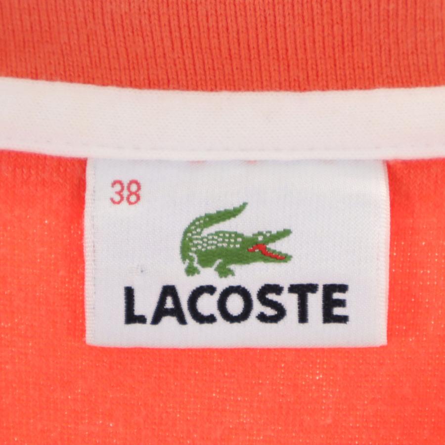 LACOSTE（ラコステ） 日本製 半袖 ポロシャツ 38 オレンジ系 パイル地