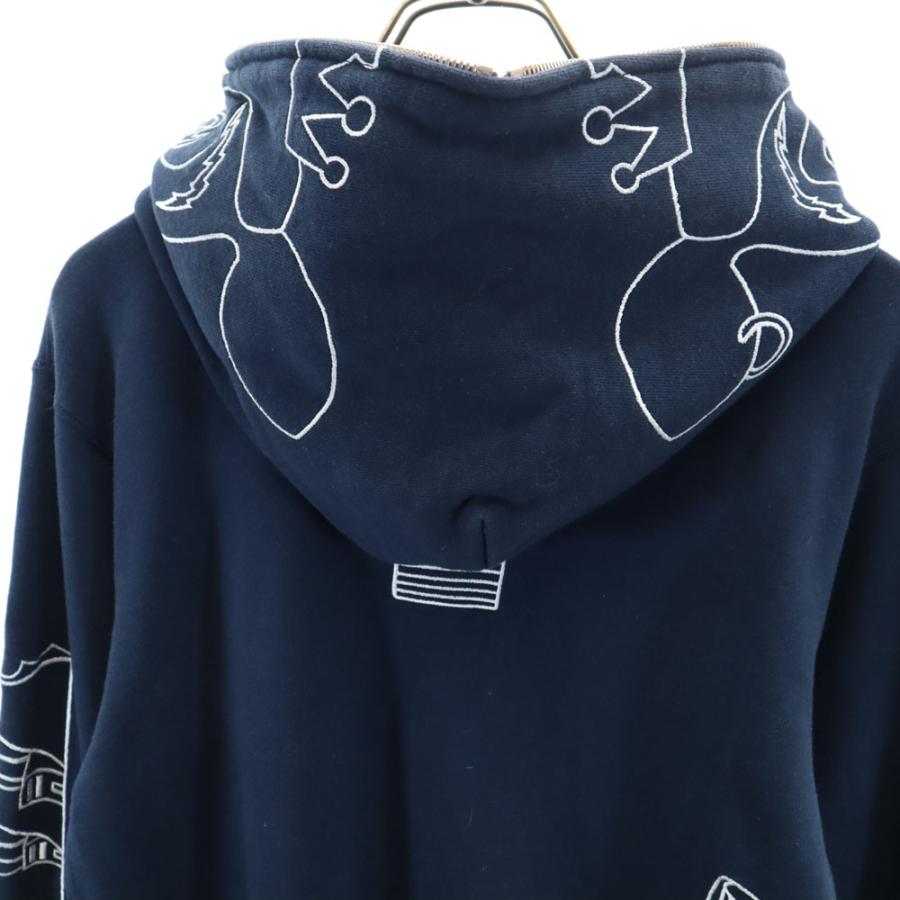 古着 A BATHING APE アベイシングエイプ 長袖 スウェット ジップパーカー S ネイビー 裏起毛 メンズ A BATHING APE（アベイシングエイプ） 日本製 長袖 スウェット ジップ