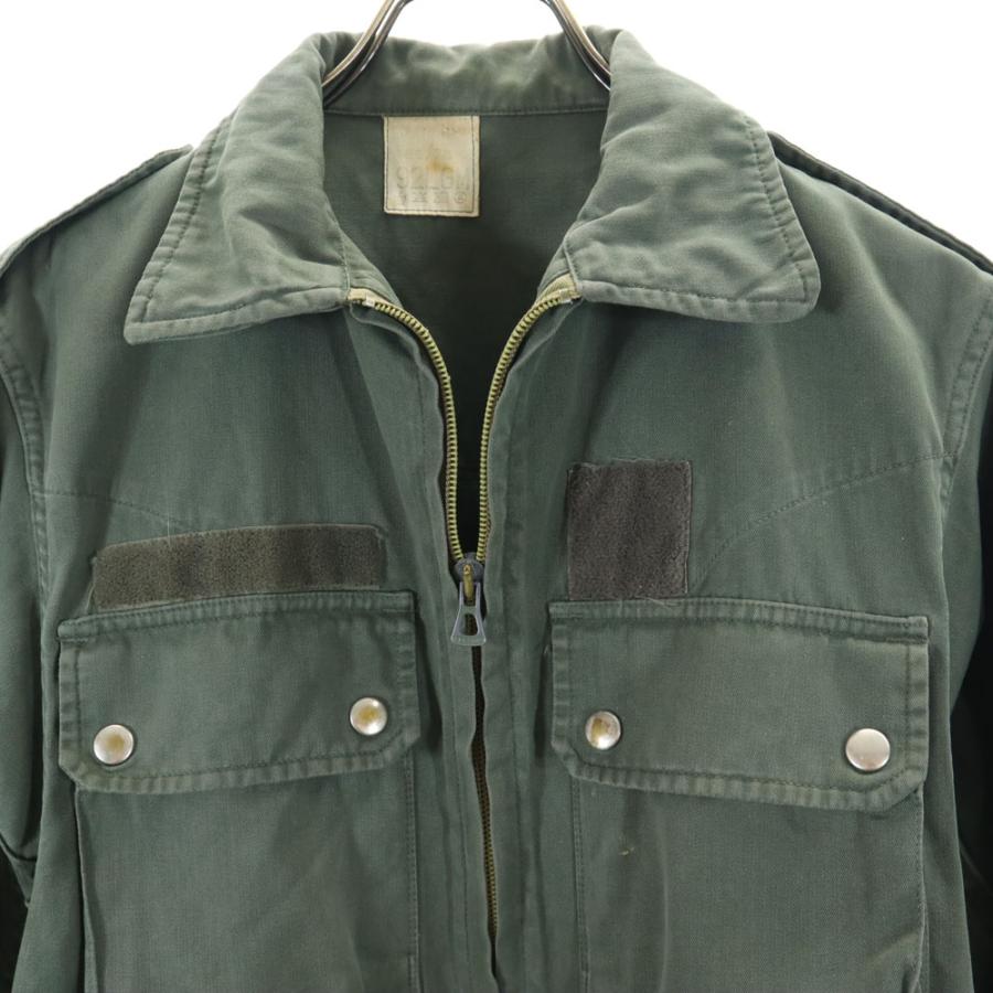 70s ヴィンテージ ミリタリージャケット 92LGM カーキ FRENCH ARMY フィールド ヘリンボーンツイル メンズ 古着 中古 【ファーイースト】