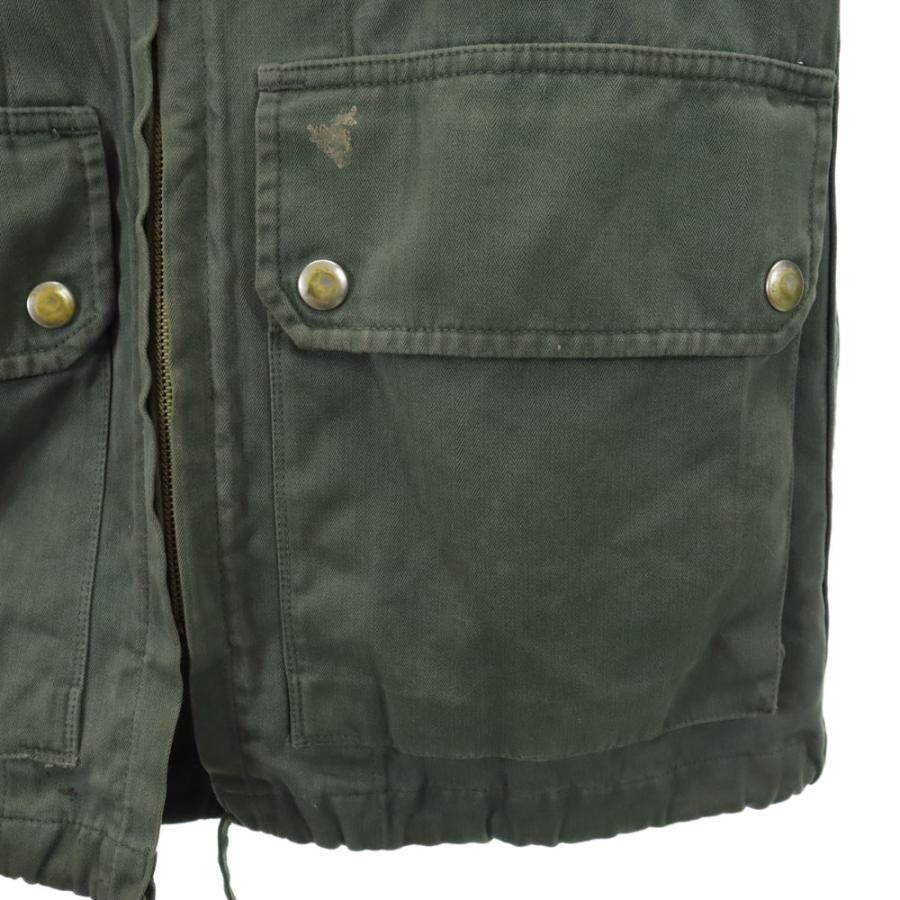 70s ヴィンテージ ミリタリージャケット 92LGM カーキ FRENCH ARMY フィールド ヘリンボーンツイル メンズ 古着 中古 【ファーイースト】