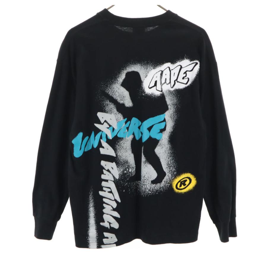 A BATHING APE（アベイシングエイプ） バックプリント 長袖 Tシャツ S