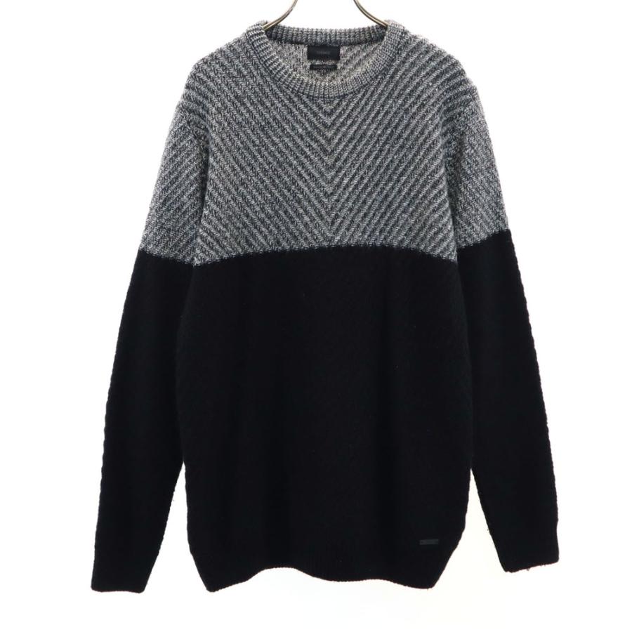センス イタリア製 長袖 セーター M グレー ニット メンズ 古着 中古