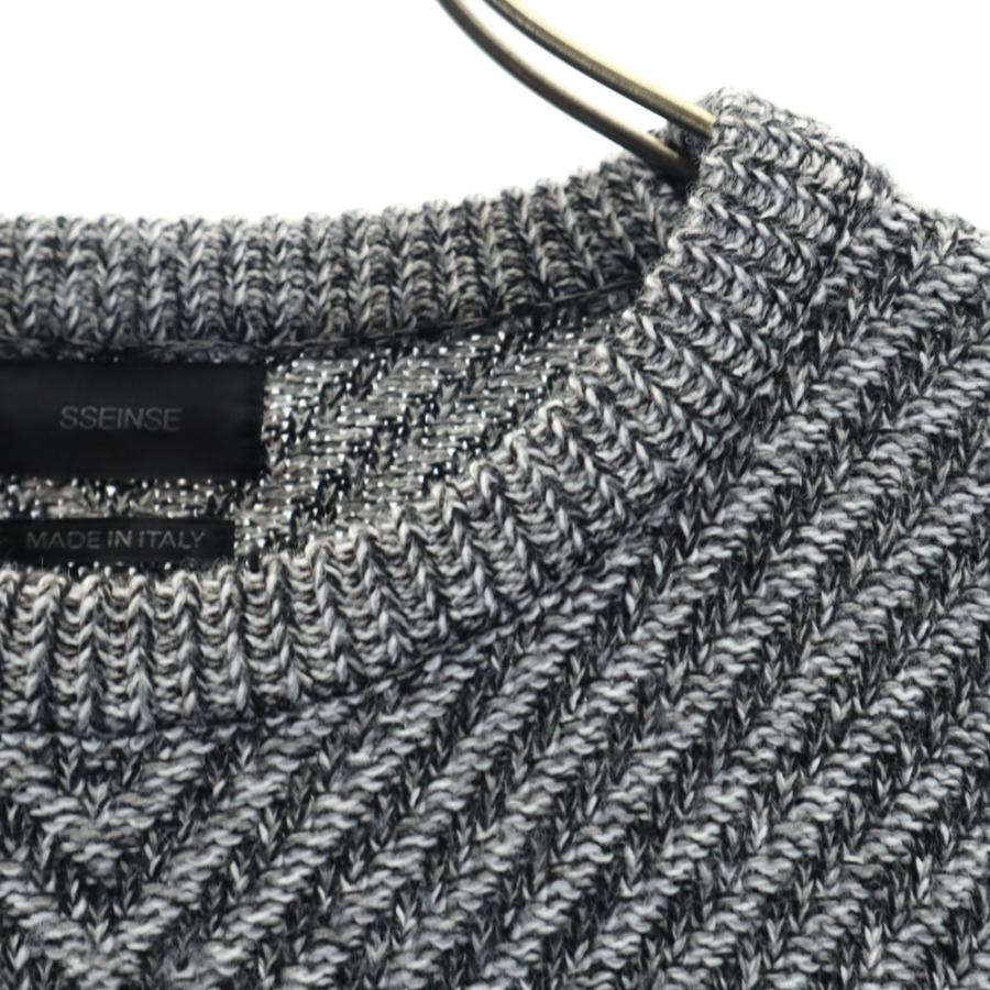 センス イタリア製 長袖 セーター M グレー ニット メンズ 古着 中古