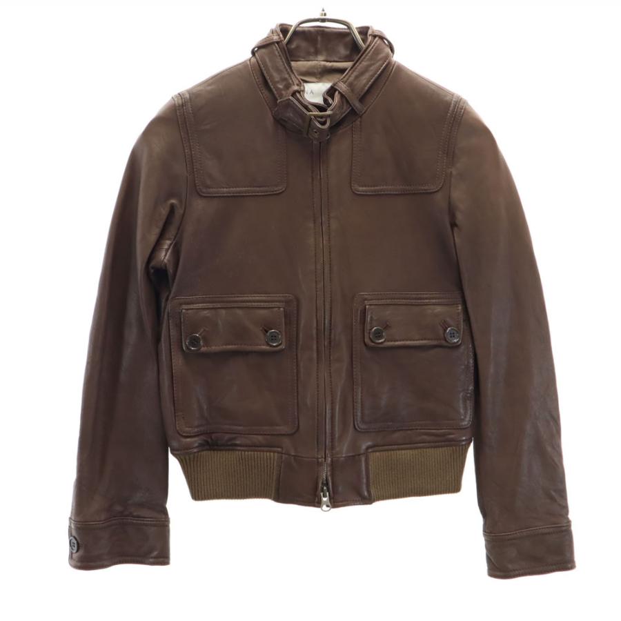 IENA（イエナ） シープスキン レザージャケット ブラウン ブルゾン