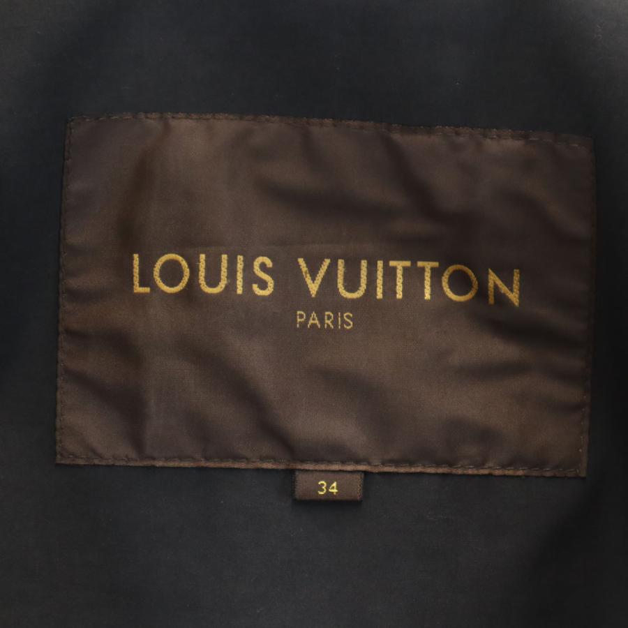 LOUIS VUITTON ルイヴィトン スコットランド製 マッキントッシュ トレンチコート 34 チャコールブラック カバー付き レディース 古着 中古の画像