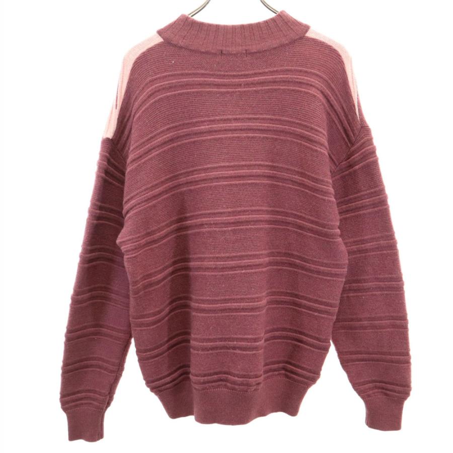 Christian Dior MONSIEUR クリスチャンディオール ムッシュ 90s ウール オールド 長袖 モックネック セーター L ボルドー系 ニット メンズ 古着 中古