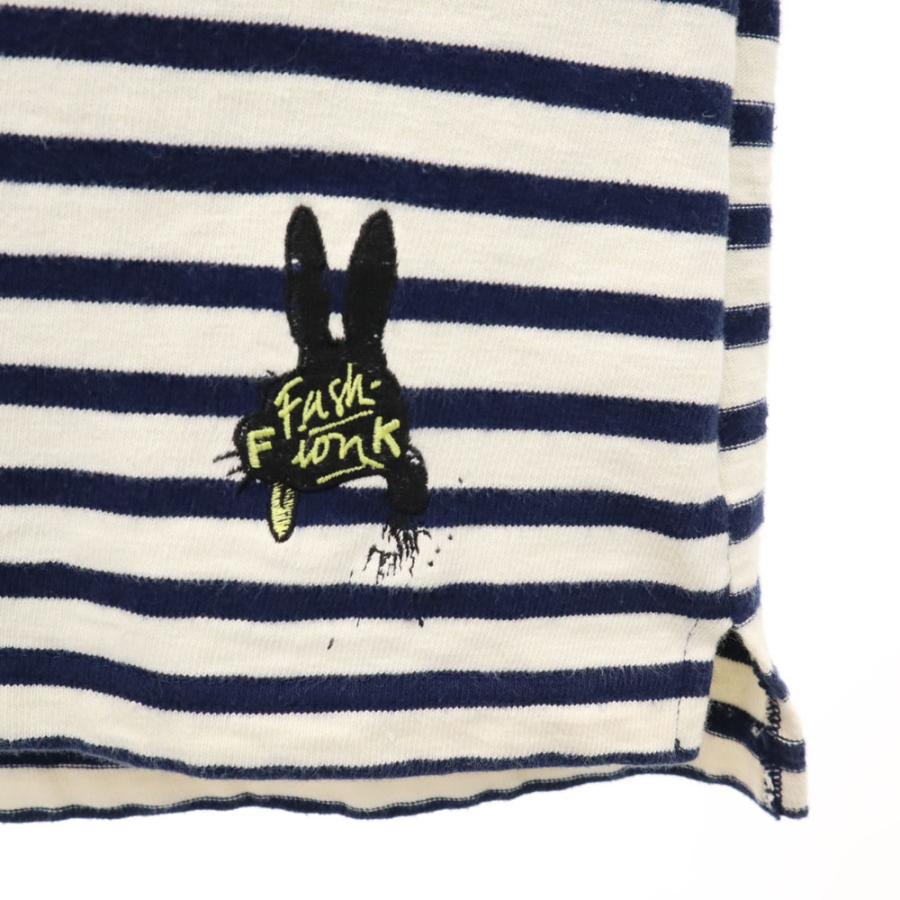 S'YTE（サイト） ボーダー柄 長袖 Tシャツ L ホワイト ヨウジヤマモト