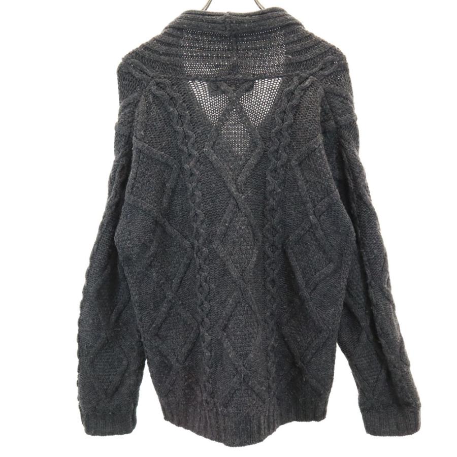 80-90年代 イングランド製 アランニットカーディガン aran crafts アランクラフト 90s アイルランド製 メリノウール