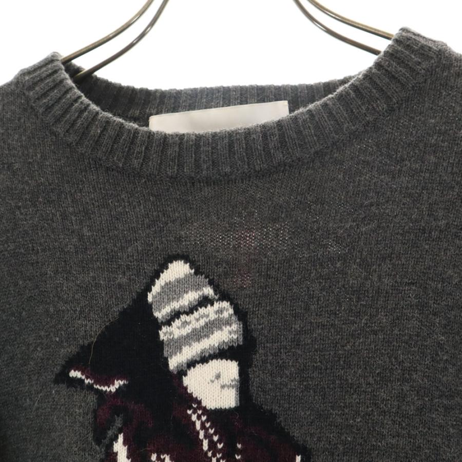 WHITE MOUNTAINEERING ホワイトマウンテニアリング 2018AW WM1873601 長袖 セーター 1 チャコールグレー ニット メンズ 古着 中古_4