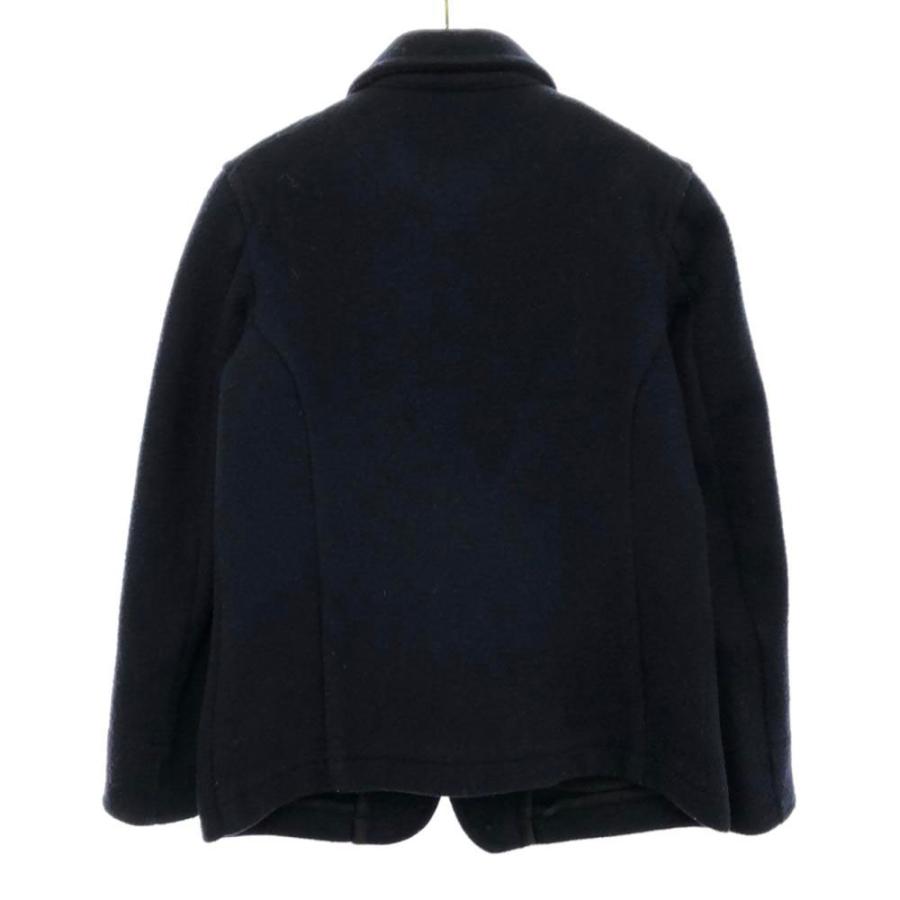 美品【日本製】DANTON ウールモッサー ノーカラージャケットネイビー 36 Danton（ダントン） *ウールモッサノーカラージャケット*36ネイビー縮