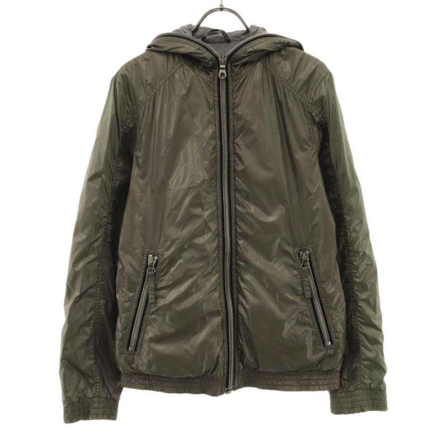 デュベティカ フード付き ダウンジャケット 46 カーキ DUVETICA ポケッタブル 裏地綿 メンズ DUVETICA（デュベティカ） フード付き ダウンジャケット 46 カーキ