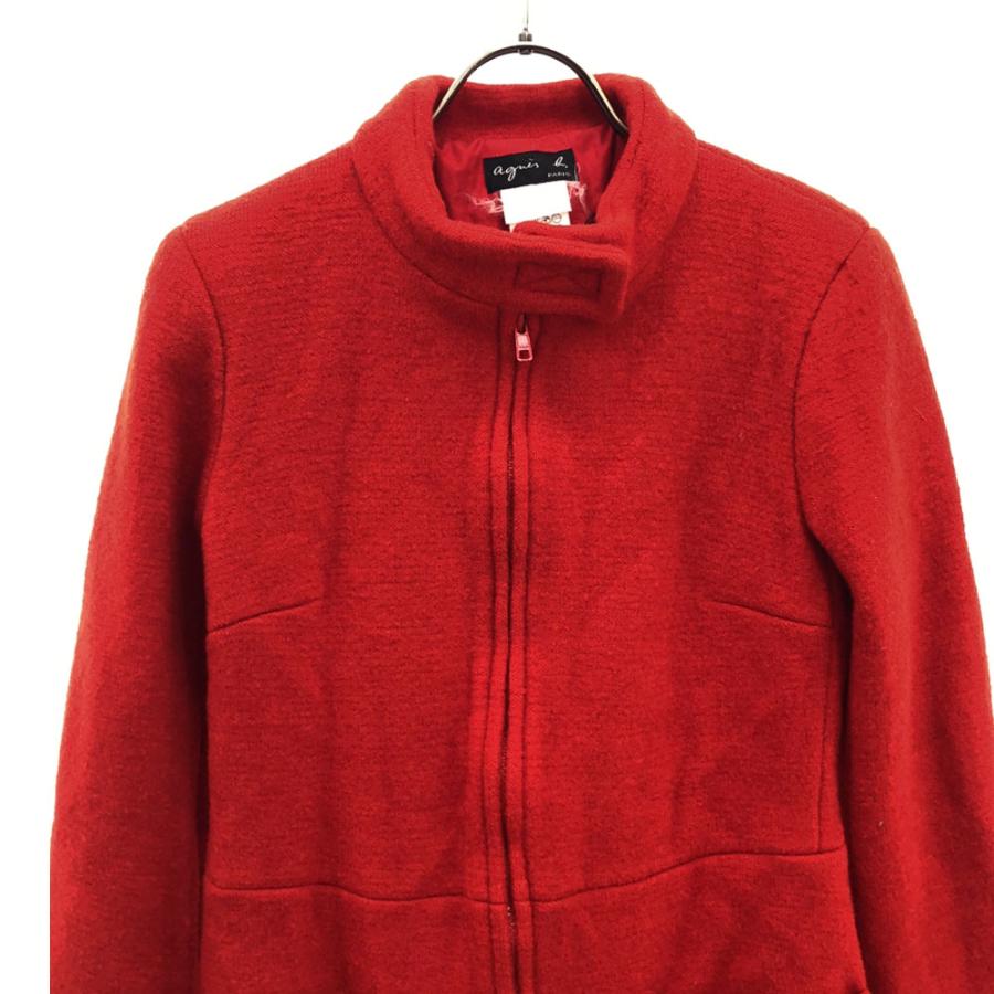 agnes b.（アニエスベー） フランス製 ウールコート レッド レディース